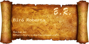 Biró Roberta névjegykártya